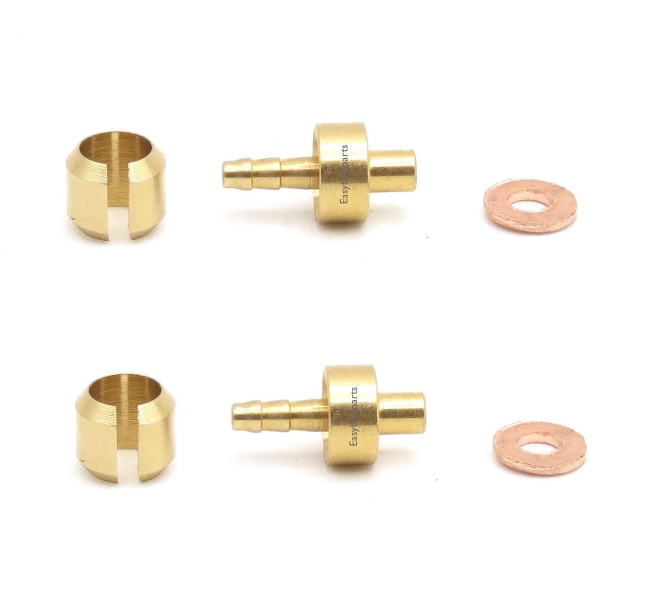 Hi Level Stainless 10mm X 1.0 Male Convex Brake Hose End Fitting With Olive - 5 Pack