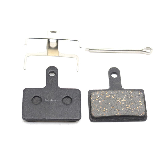 Easybikeparts Performance Disc Brake Pads - Compatible with Shimano B01S, MT200, M315, M395, MT400 Brakes | Semi-Metallic Compound | 1 Pair with Pin